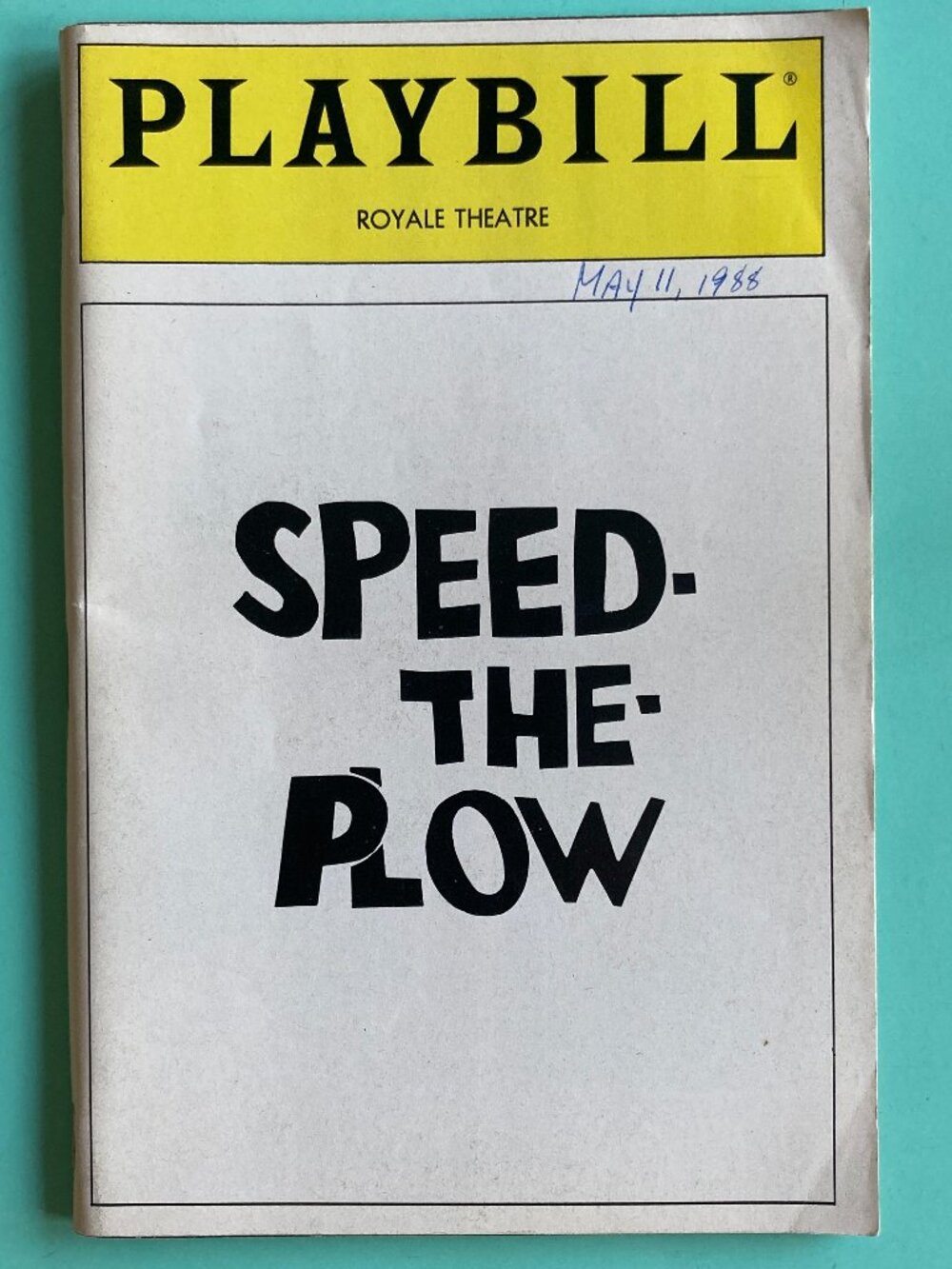 Playbill Speed-the-Plow JOE MANTEGNA RON SILVER MADONNA 1988 Dated Cover -ticket